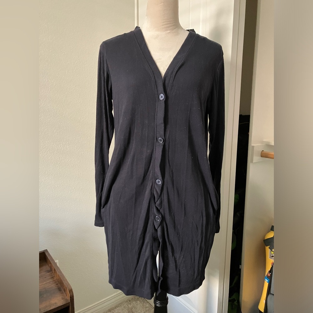Blue cardigan